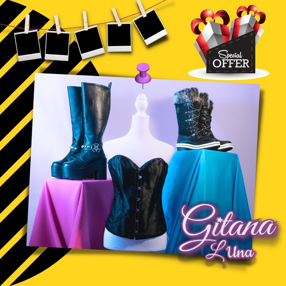 Neo-Victorian and Romantic Gothic women`s black and purple short-sleeved top - Picture 5 of 6